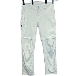 Columbia Omni Shield Convertible Nylon Hiking Pants Beige Womens Size 8 Long